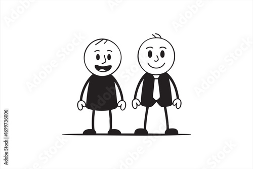 Business Cooperation Icon with Check Mark Representing Successful Deal