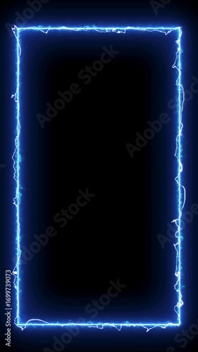 blue glowing frame