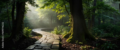 Wallpaper Mural morning in the forest Torontodigital.ca