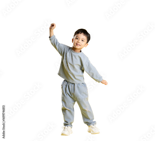 Принти на полотні A happy asian toddler playing in the studio