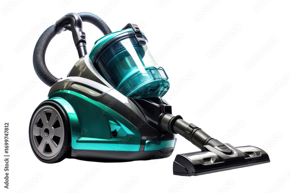 Fototapeta premium Modern turquoise vacuum cleaner