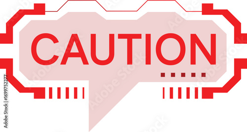 Futuristic alert conceptual layout with hud element graphic