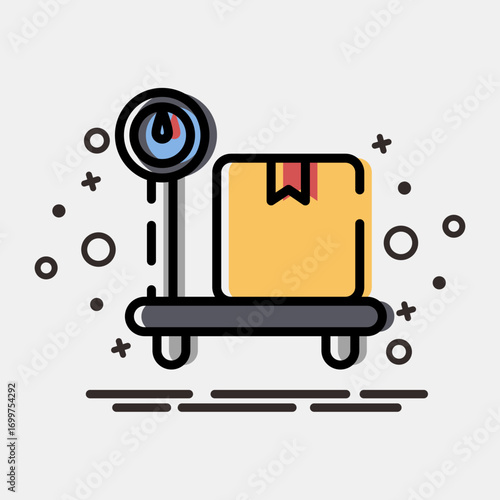 Icon weighting. Export import elements. Icon in MBE style.