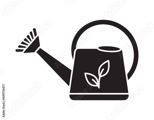 watering can icon for house plants, glyph vector.
