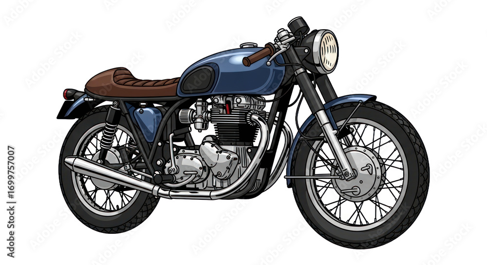 Fototapeta premium Vintage motorcycle illustration
