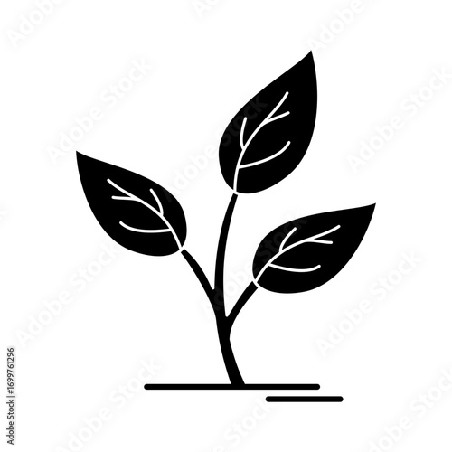 Plant Icon Black