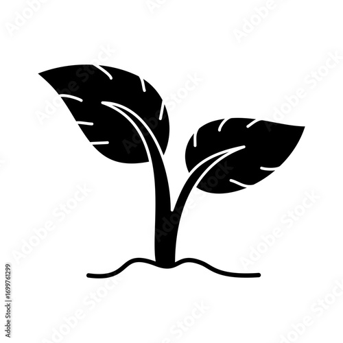 Plant Icon Black