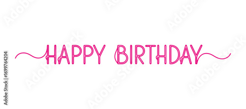 Happy Birthday typography vector design perfect for greeting cards and posters, featuring balloons, confetti, and a gift box. It's a great design template for celebrating birthdays.