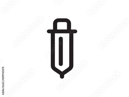 Professional medical vacutainer blood tube icon vector