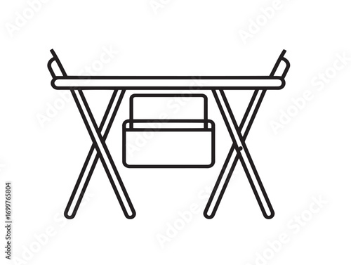 Professional walking aid accessories line art symbol