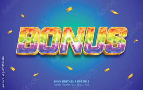 Prize 3D editable text style effect	
