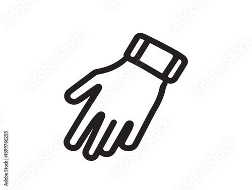 Minimalist vector wrist splint healthcare support design