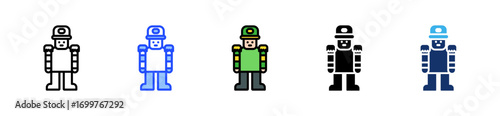 Toy Soldier Icon Collection With Multiple Styles