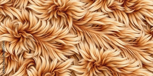 Soft, plush faux fur repeating pattern in shades of brown and beige,  monochrome,  wallpaper