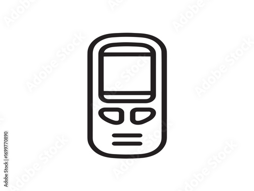 Blood Glucose Meter Icon in Sleek Functional Minimal Medical Vector Artwork