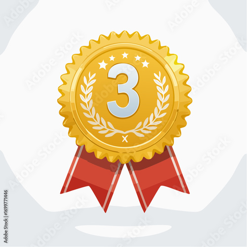 3rd medal first place winner badge guarantee winning prize