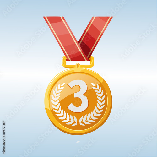 3rd medal first place winner badge guarantee winning prize