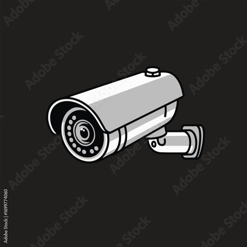 vector illustration of a security camera