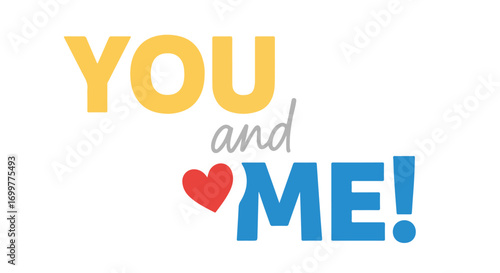 Heartfelt expression of affection, a playful declaration of togetherness and connection, symbolizing love and partnership in a vibrant, cheerful