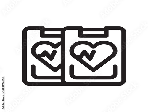 Professional Defibrillator Pads Icon in Clean Modern Vector Illustration
