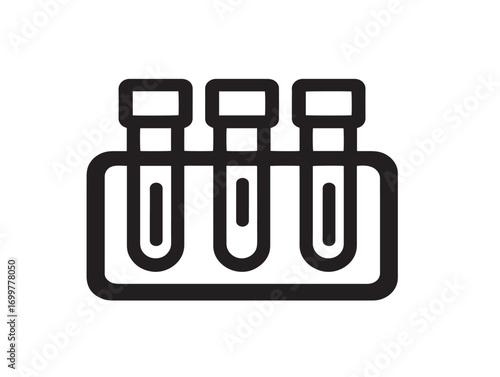 Clean Laboratory Diagnostic Test Kits Icon in Functional Medical Vector Design