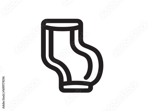 Professional Elbow Brace Icon in Clean Minimal Line Medical Vector Artwork