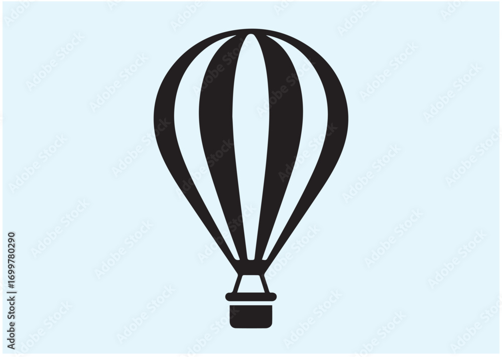 Fototapeta premium Hot Air Balloon Icon, Hot Air Balloon Vector design, Hot Air Balloon illustrator