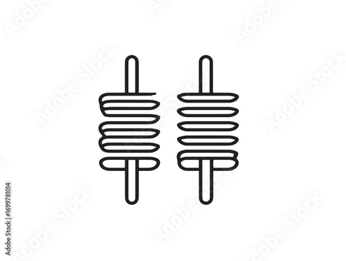 Sleek Endoscope Accessories Icon in Professional Medical Vector Illustration Style