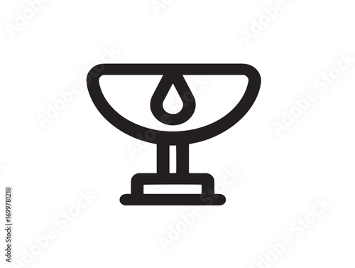 Stylish Eye Wash Station Icon Design in Elegant Clear Medical Vector Artwork