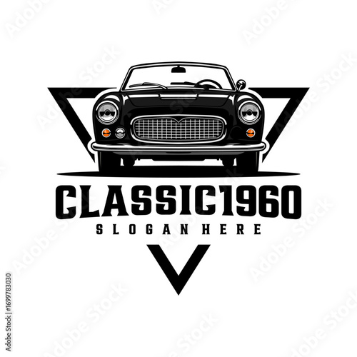 Vintage Power 1960 logo illustration design vector