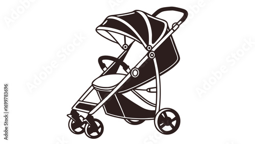 A modern and lightweight baby stroller, perfect for comfortable and safe everyday outings with infants and toddlers, enhancing family adventures