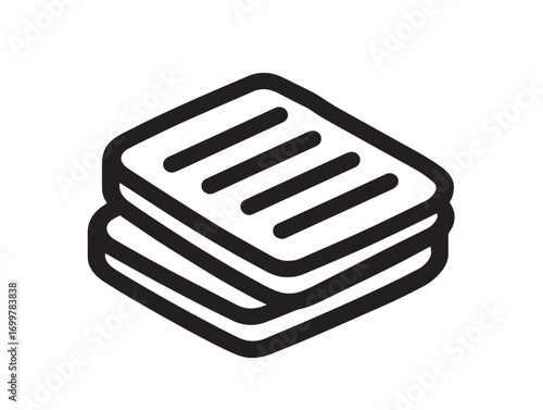 Sleek Gauze Pads Icon in Professional Functional Medical Vector Artwork