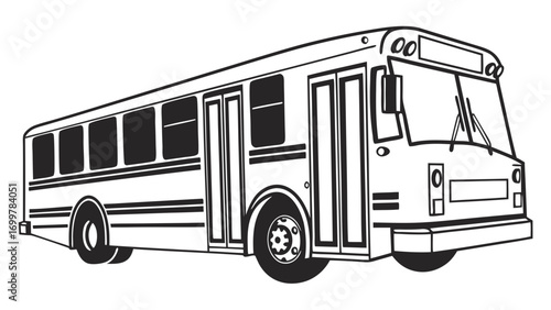 Modern public transport bus illustration for urban mobility and city commuting needs, a reliable vehicle for daily travel and community service