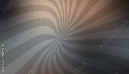 Abstract Swirling Grey and Brown Radial Lines Background; Subtle Noise Texture, Modern Design, Elegant and Calm Mood.