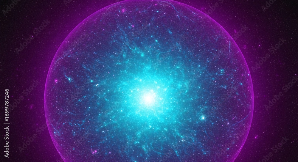 Fototapeta premium Cyan Purple Spherical Grainy Gradient Background