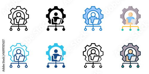 Systems Administration icon set multiple style collection 
