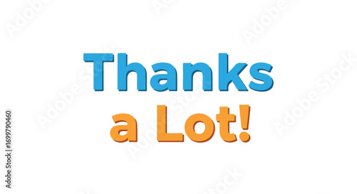 Expressing gratitude with playful typography: A thank you message with bright colors and a positive and cheerful connotation