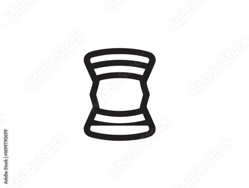 Professional Knee Brace Icon in Sleek Functional Medical Vector Illustration Style