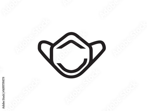 Professional anesthesia mask icon in clean vector format