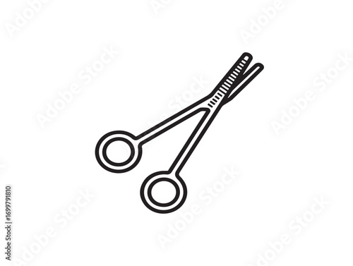 Elegant biopsy forceps medical icon stylish vector design