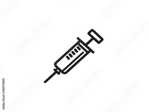 Professional biopsy needle icon minimal healthcare vector design