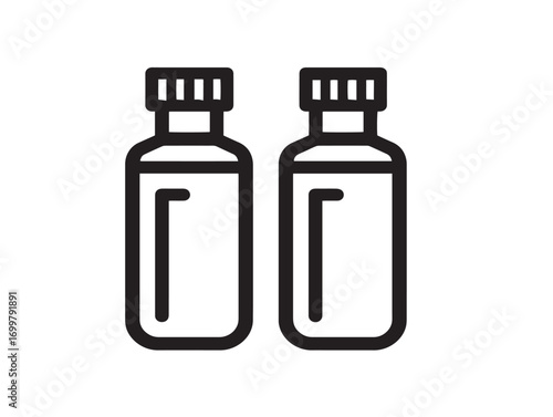 Elegant blood culture bottle icon minimal medical illustration