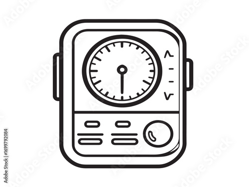 Medical blood pressure monitor icon professional vector artwork