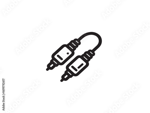 Professional healthcare catheter connectors symbol clean line drawing