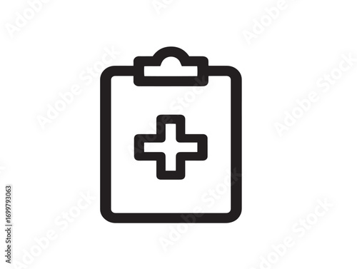 Medical clipboard icon stylish clean minimal vector design