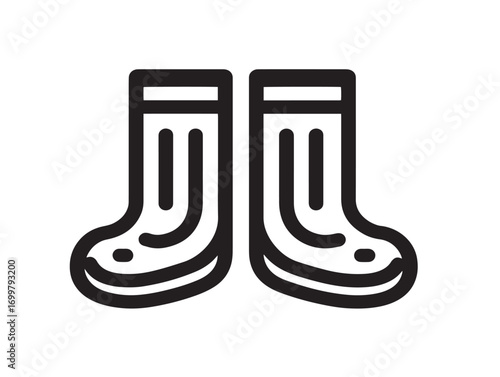 Stylish medical compression stocking icon clean professional line art