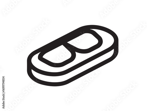 Medical Eye Patch Icon in Clean Minimal Vector Line Art