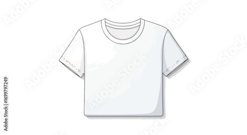Minimalist white t-shirt design for apparel mockups and fashion presentations with a simple and clean aesthetic and focus on adaptable design 7