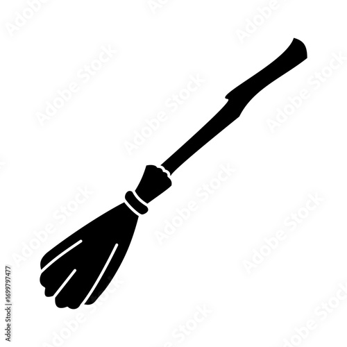 Witch Broom Icon Black