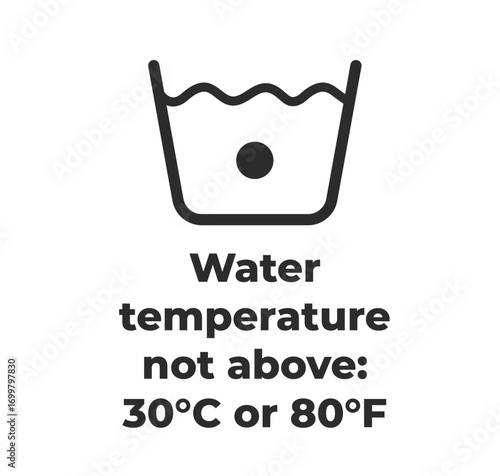 Laundry Symbol - water temperature not above 30 degrees